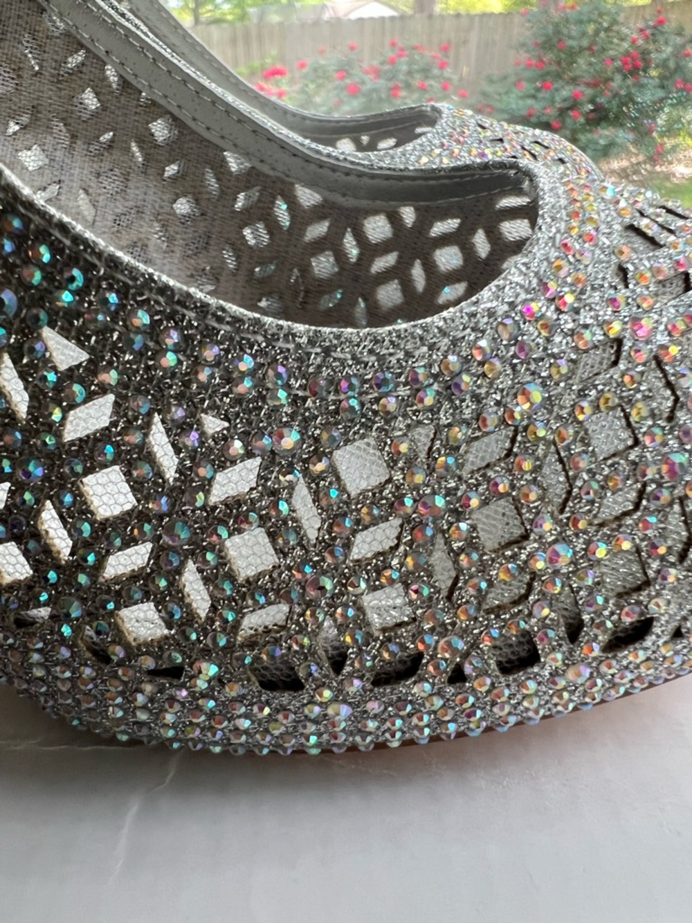 NWOT DREAM PAIRS Women's Heels Platform Dress Rhinestones Peep Toe Pumps size 11 - Picture 6 of 12